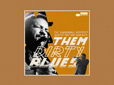 Them Dirty Blues – Cannonball Adderley album cover illustration jazz music procreate record cover retro vintage