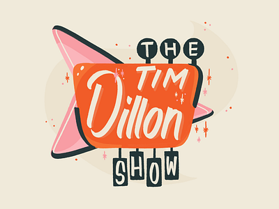 The Tim Dillon Show comedy illustration motel podcast retro tim dillon vacation