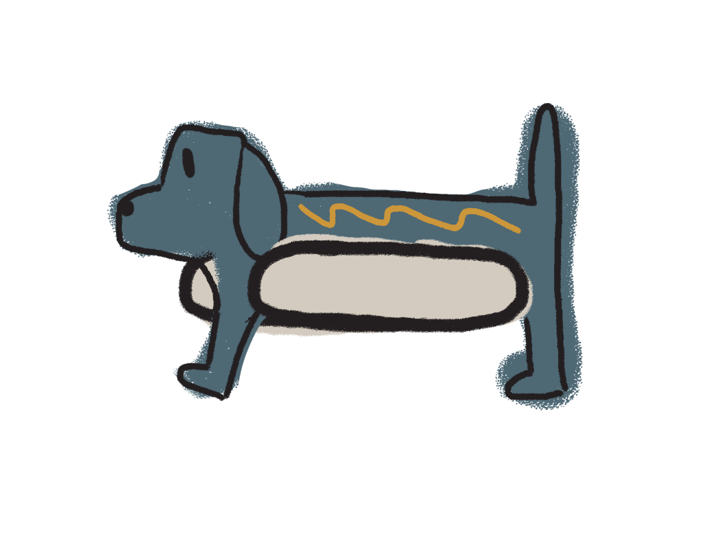 hot-dog-dog-by-madison-summers-on-dribbble