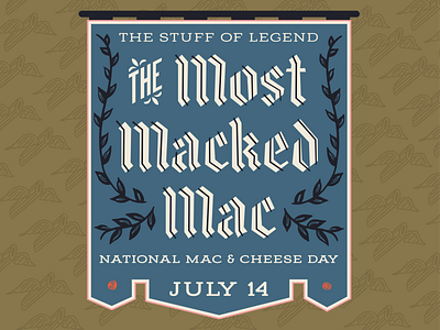 The Mac Of All Macs banner design medieval vintage