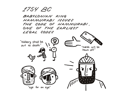 30 Day History Project – Day 6 ancient hammurabi history illustration procreate retro