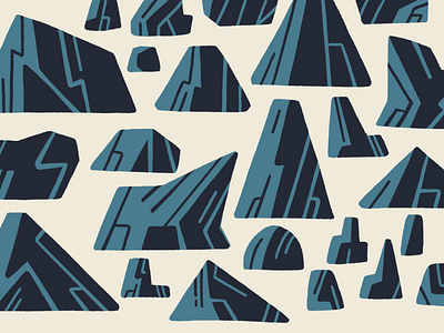 Drawin' Rocks illustration mountain procreate retro