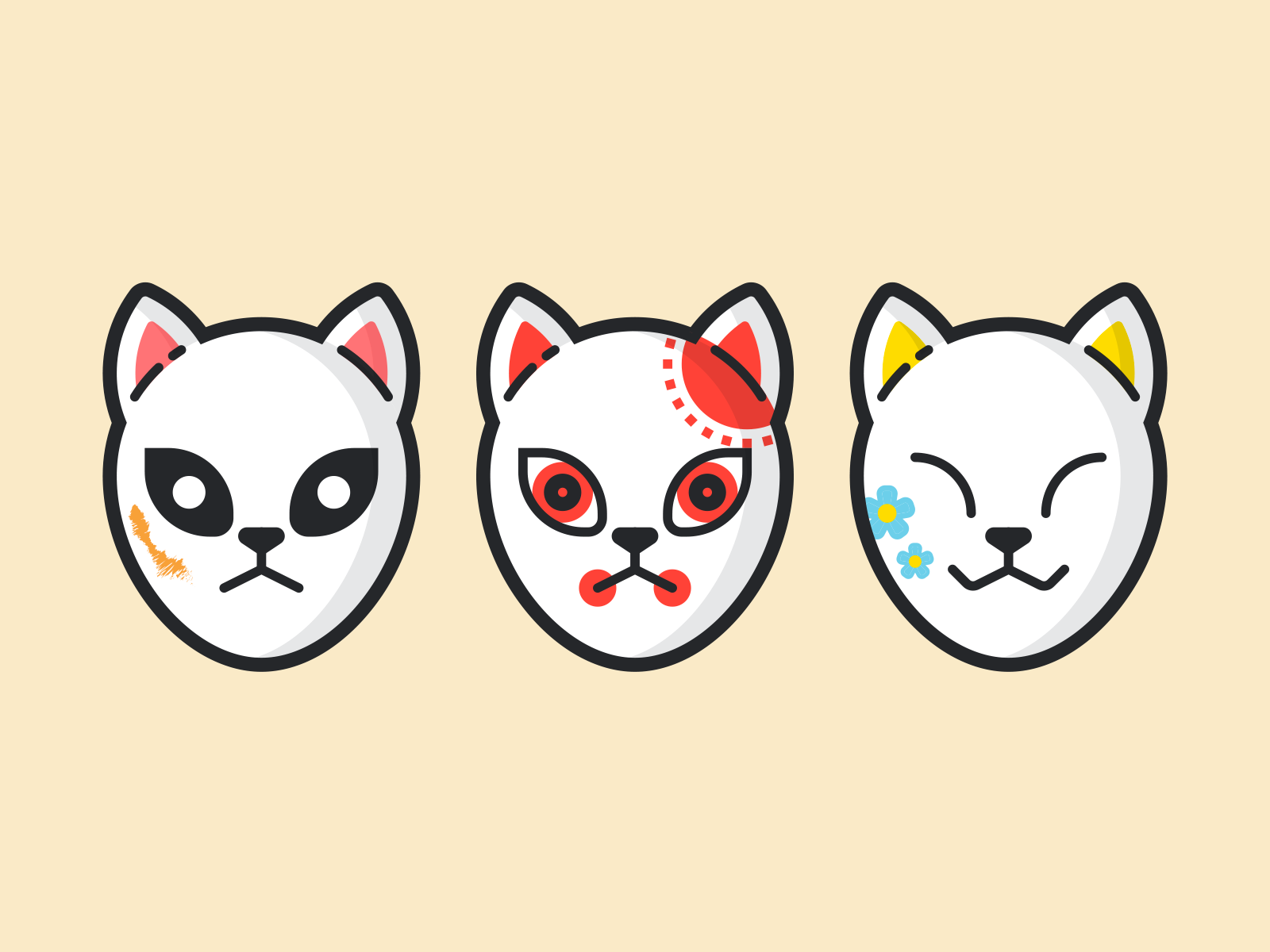 Demon Slayer: Kitsune Masks by César Castro on Dribbble