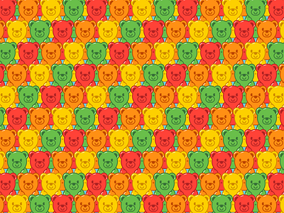 Gummy Bear Tile gummy bear illustration ilustración mosaico pandita patrón pattern tile