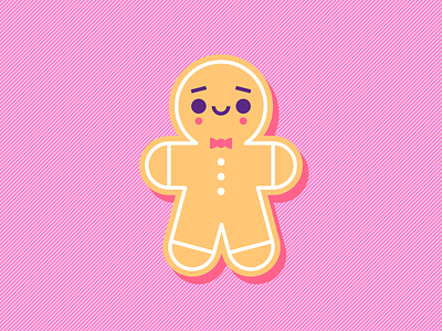 Gingerbread man cookie galleta ginger gingerbread man illustration ilustración jengibre