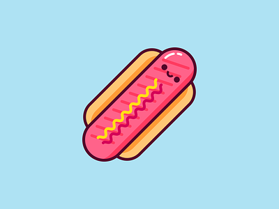 Hot Dog hotdog illustration ilustración kawaii