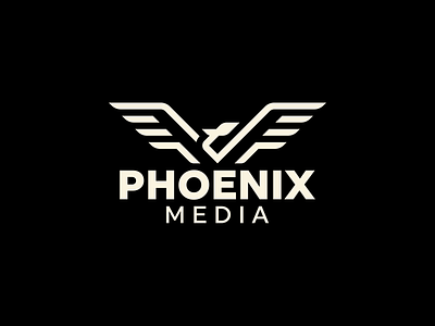 Phoenix Media branding fenix icon logo phoenix