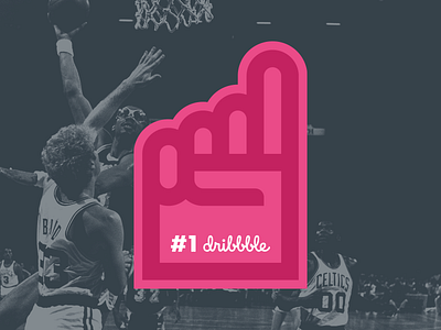 Dribble Fan dribbble fan glove hand number 1 sticker stickermule