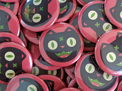 Gatobotón botón button cat gato gif halloween illustration ilustración jalowin