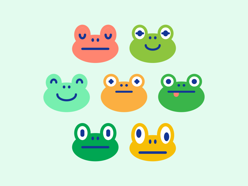 Ranitas ilustracion illustration cara face rana frog