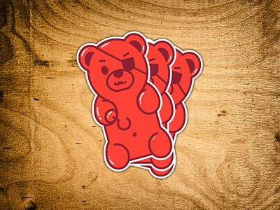 Pirate Gummy Bear Sticker