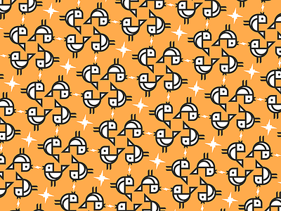 Thunderbirdie pattern bird icon logo mosaico patron pattern pájaro tile