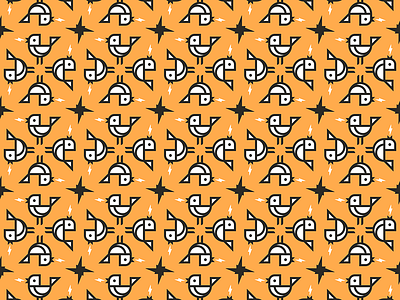 Thunderbirdie pattern bird icon logo mosaico patron pattern pájaro tile