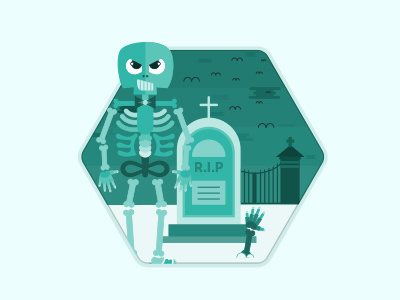 Skeleton cementery death halloween illustration monochromatic skeleton vector art villains