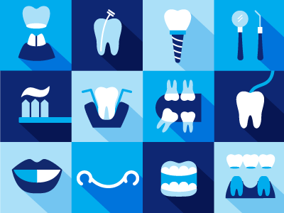 Dentistry iconography dental clinic dentist flat health icons illustration paste simple smile teeth tooth tooth brush