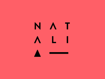 Rebranding Myself brand geometric geometry logo mark minimal natalia retro simple triangles type typography