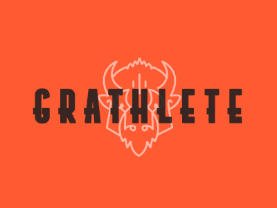 Grathlete athletic buffalo logo sports
