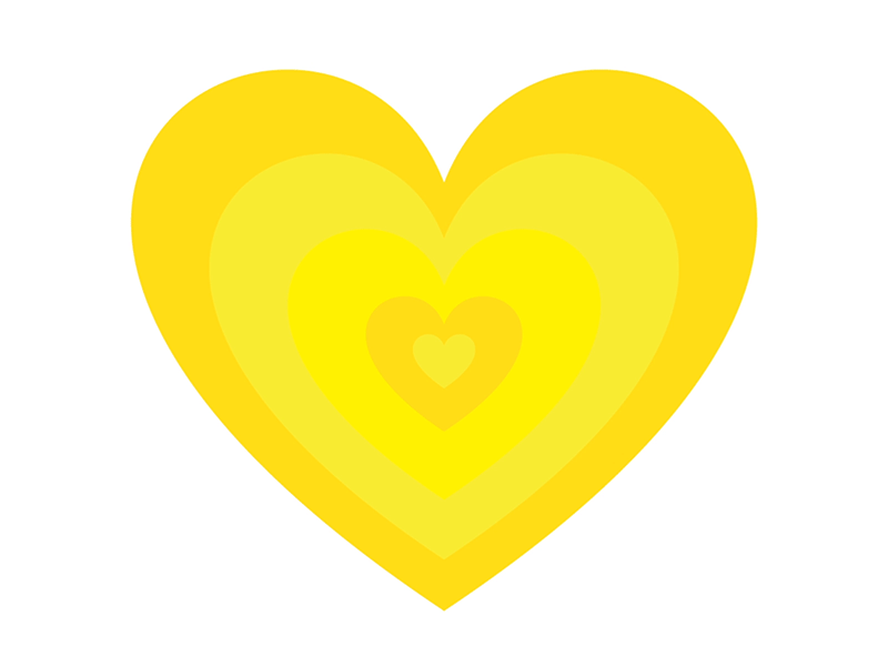 Yellow Heart amarillo animacion animation corazon heart illustration love milk milky nataliapadilla yellow