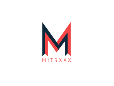 Mitrxxx abstract clean edgy electronic letter logo m mark modern music musician