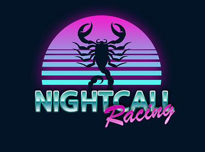 Nightcall Racing graphics car graphic logo sketch vector