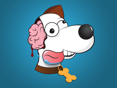 Idiot Dog Brain brain concept dog idiot music vector