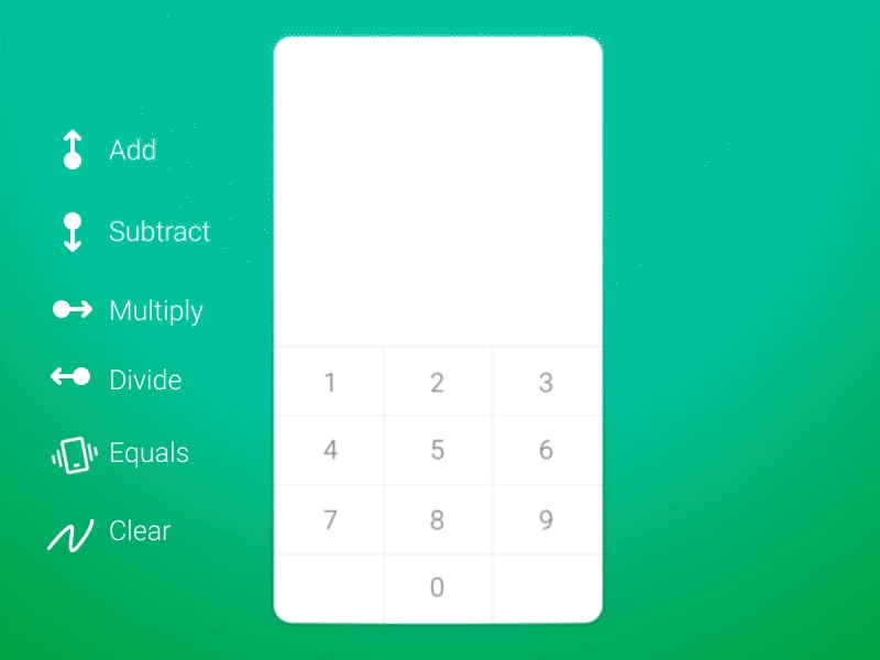 #04 - Calculator - DailyUI 04 calculator dailyui gesture minimal simple