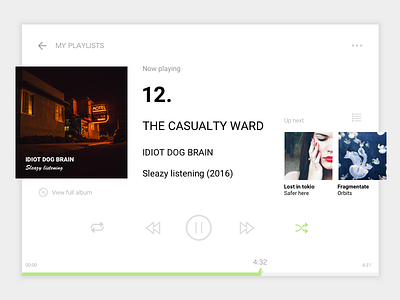 Day 09 - Daily UI - Music Player 10 clean minimal music play simple ui windows