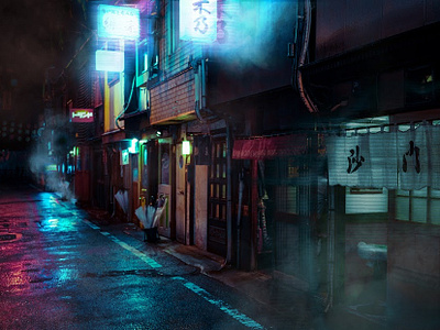 Artwork for cyberpunk project. background cyberpunk lights neon photographersondribble photography