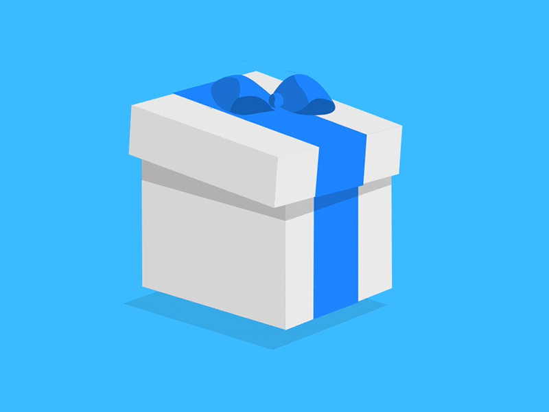 Isometric gift box animation animation app branding design fun gift illustration mobile sketch vector