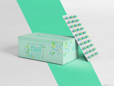 Pills Blister/ Paper Box Mockup