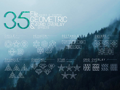 Vector Geometric Mask Shapes Vol4 geometric mask shapes vector