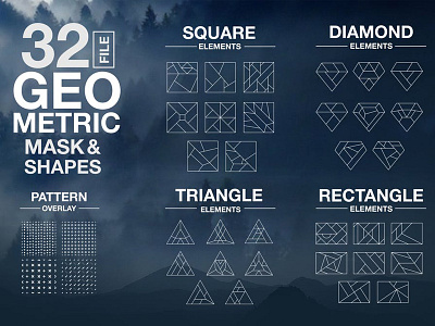 Vector Geometric Mask & Shapes Vol2