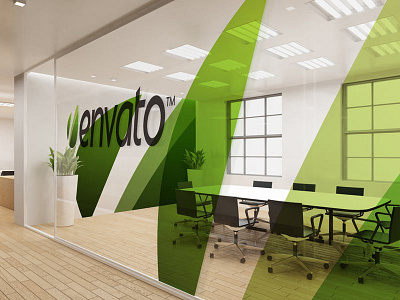 Download Office Interior Branding Mockups by Wutip on Dribbble