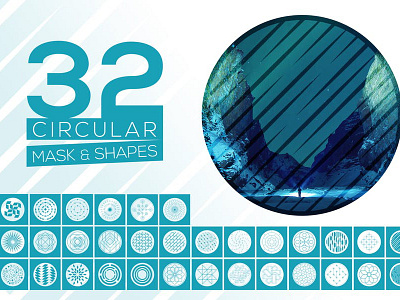 32 Vector Circular Mask Shapes