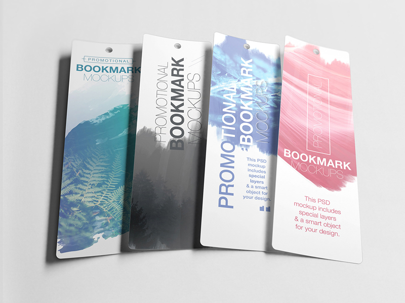 Download Promotional Bookmark Mockups by Wutip on Dribbble