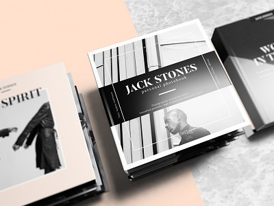 Square Book Mockup