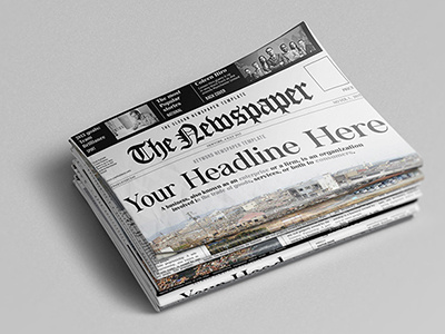 Download Free Newspaper Mockup Designs Themes Templates And Downloadable Graphic Elements On Dribbble PSD Mockup Template
