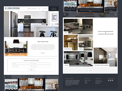 Kitchen interior |  Landing page design