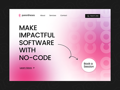 Landing Page : Website Design (Parentheses Labs) branding design graphic design illustration logo typography ui ux vector
