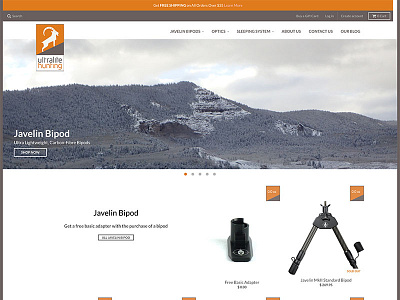 Ultralite Hunting design ecommerce hunting shopify sports webdesign webpage website