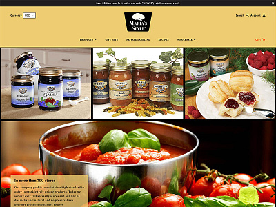 Maria` s Style design ecommerce food shopify webdesign webpage website