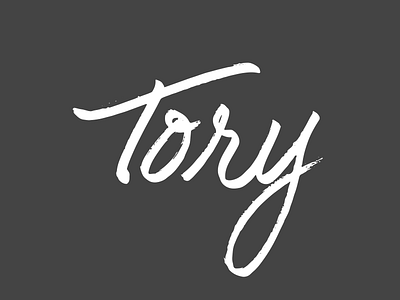 Tory lettering logo personal brand