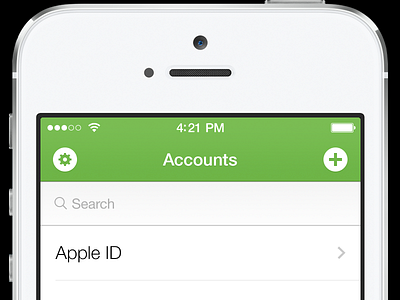 iOS 7 App 7 app green interface ios iphone ipod touch ui
