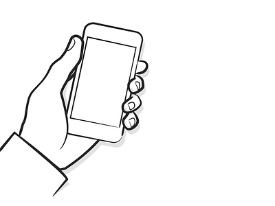 Phone in Hand Illustration app illustration illustrator ios iphone