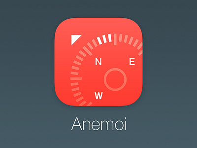 Anemoi App 6 anemoi app compass icon ios iphone retina wind