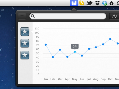 App Tracker app graph interface ipad iphone mac menu bar tracker ui