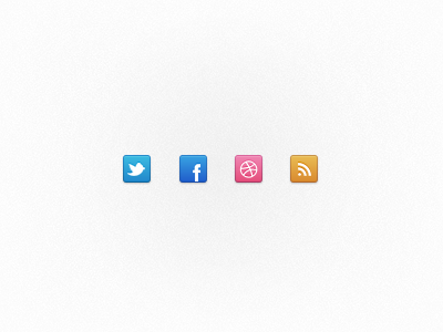 Some Social Icons dribbble facebook feed icons icore dev rss social twitter website