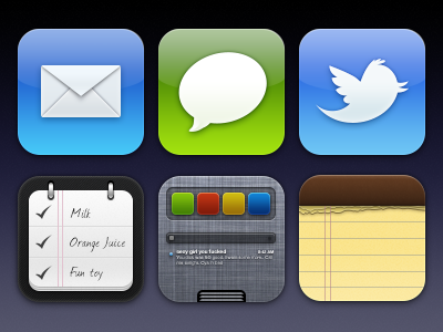 Second Try app chat email icons ios ipad iphone mail message notes reminders tweak twitter