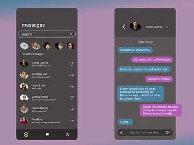 Daily Ul #13- Direct Messaging! aplicacion app branding chat daily design illustration logo message ui ux web