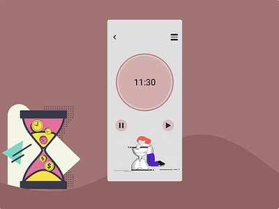 Daily Ul -#014 Countdown Timer aplicacion app branding cute daily design illustration logo nice time timer ui ux web